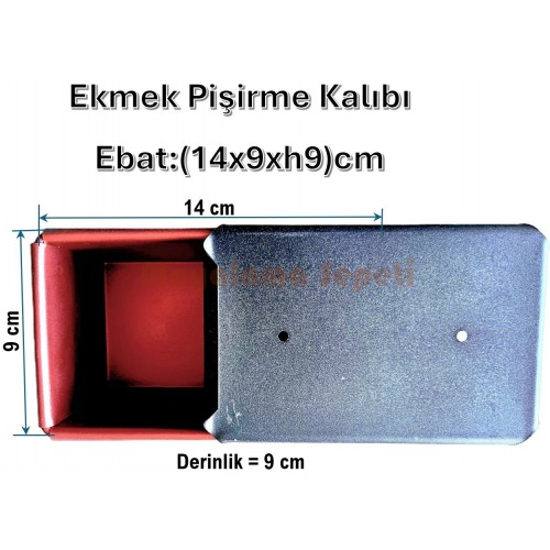 Ekmek Kalıbı - Ebat:(14x9xh9)cm